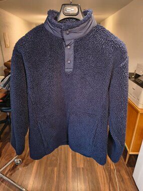 UNIQLO x White Mountaineering Navy Fleece Oversized Pullover Men’s M